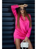 Fuchsia ruffled shirt dress FG641 - Online store - Boutique